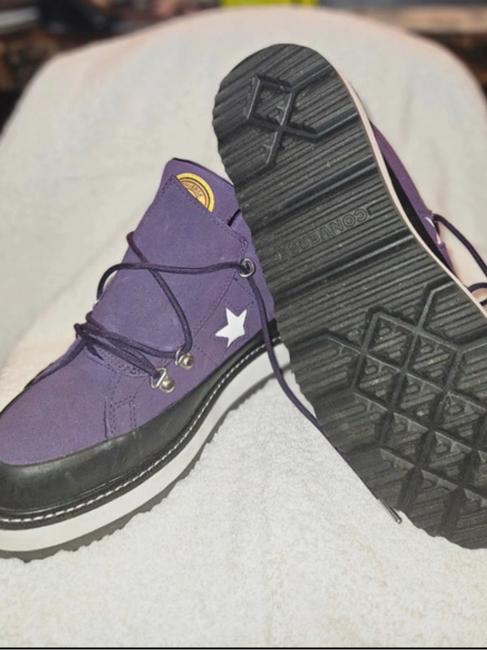 Converse One Star Boot Mid Top Grand Purple Suede W-10.5 / M-8.5 NEW 566162C